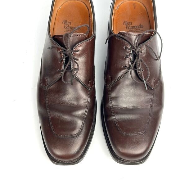 Allen Edmonds Buxton Brown Leather Dress Shoes Derby Style size 9 - Picture 5 of 13